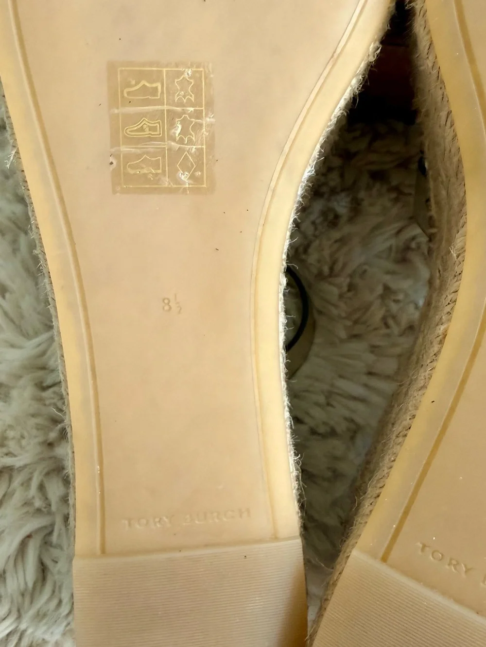 TORY BURCH Gold Metallic Leather platform espadrille wedge Fisherman Sandals